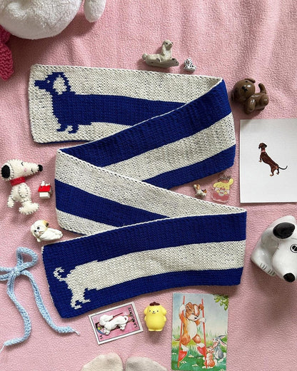 Sausage Dog Scarf Knitting Pattern