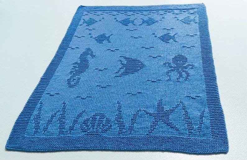 Baby Aquarium  Blanket Knitting Pattern