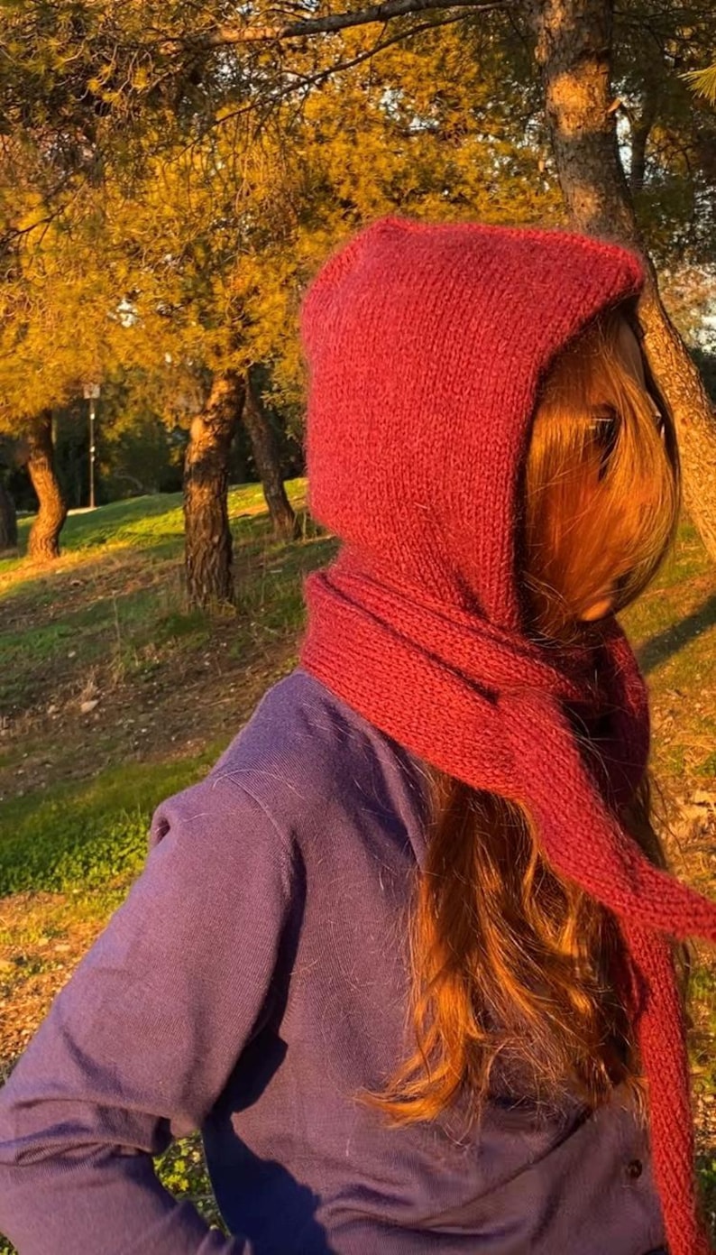 Cozy Hooded Scarf Knitting Pattern