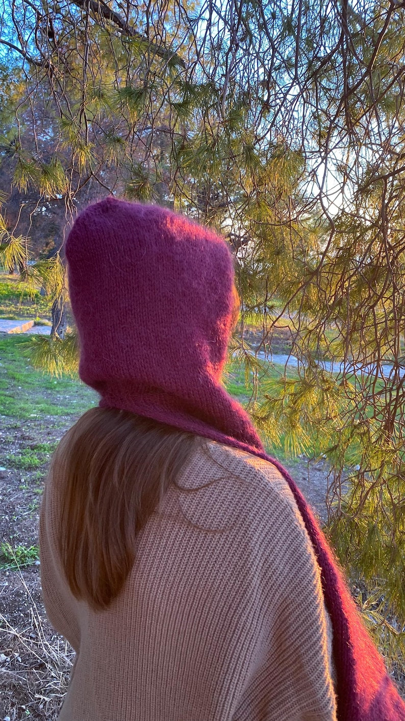 Cozy Hooded Scarf Knitting Pattern