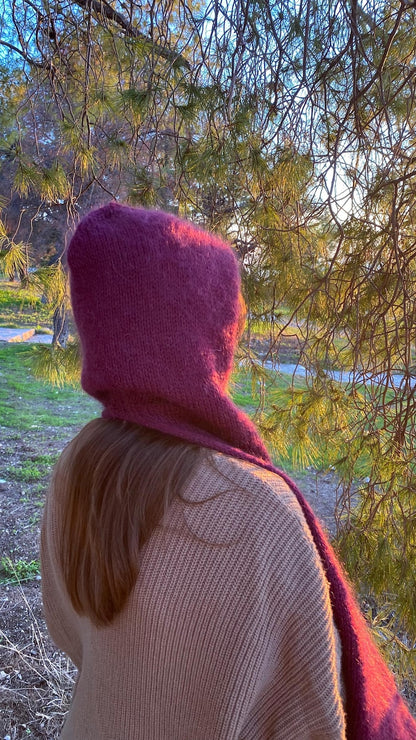 Cozy Hooded Scarf Knitting Pattern