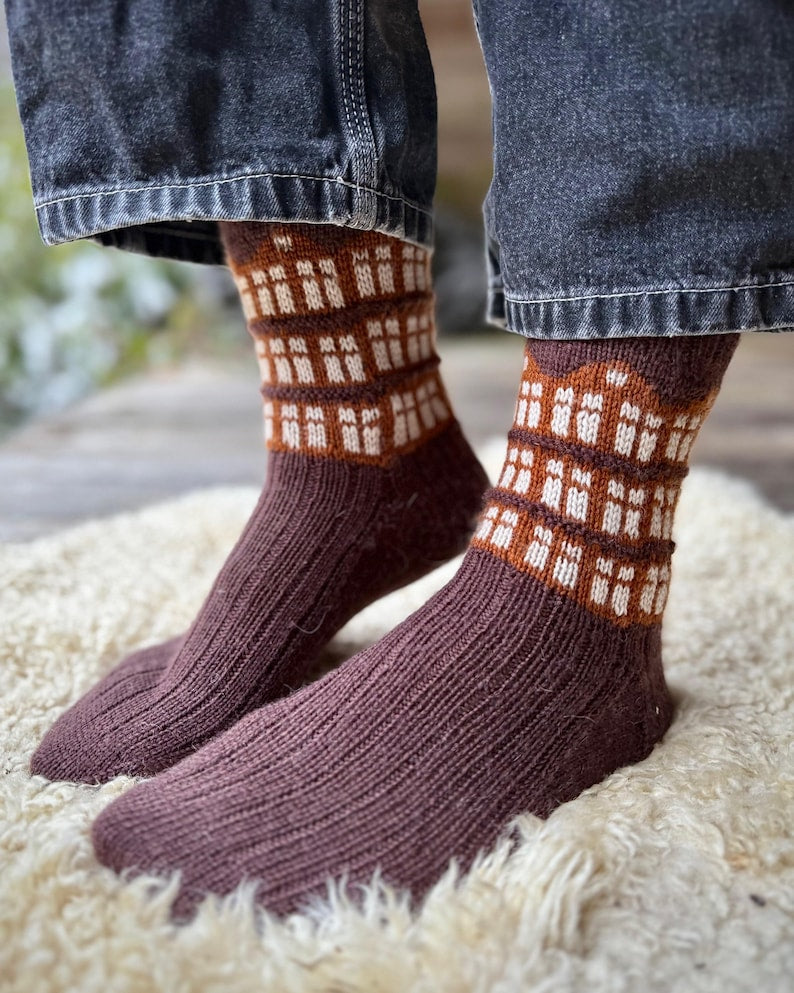 House Socks Set Knitting Pattern