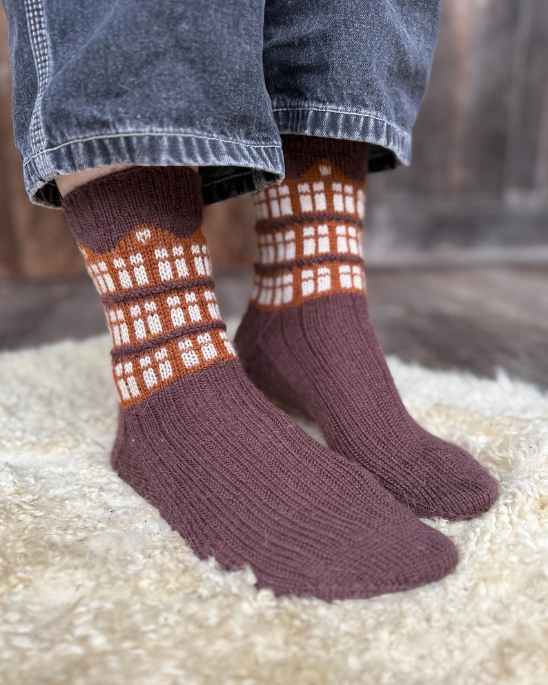 House Socks Set Knitting Pattern