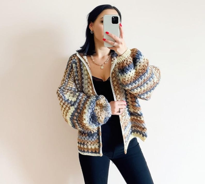 Skyline Hexagon Cardigan Knitting Pattern
