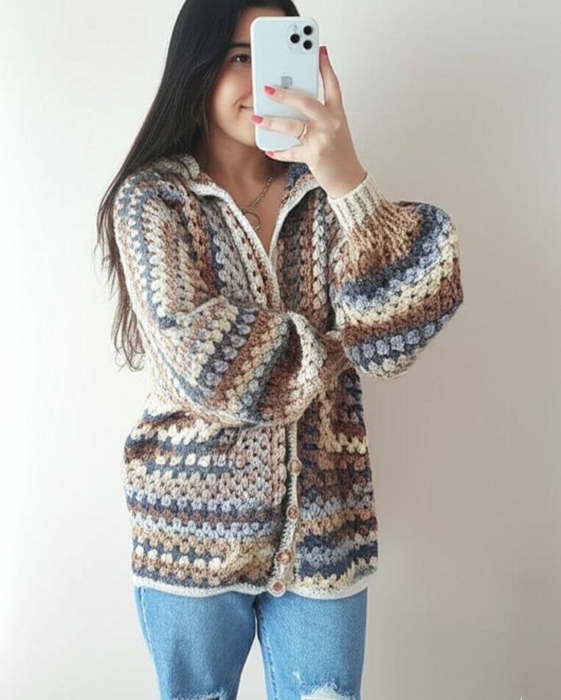 Skyline Hexagon Cardigan Knitting Pattern