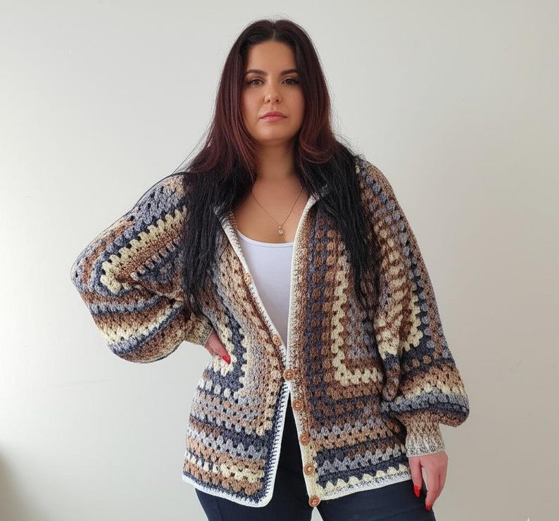 Skyline Hexagon Cardigan Knitting Pattern