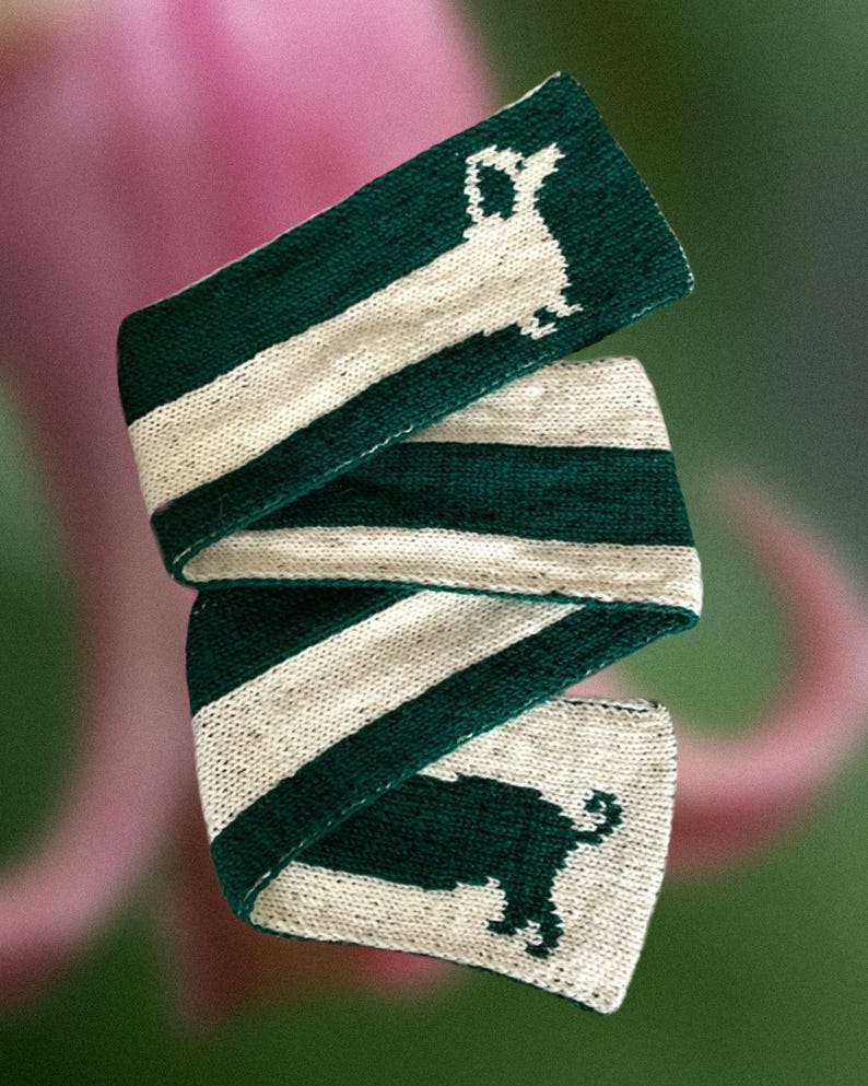 Sausage Dog Scarf Knitting Pattern