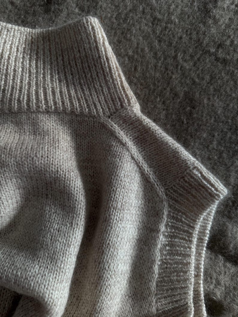 High Neck Vest Knitting Pattern