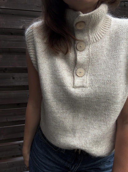 High Neck Vest Knitting Pattern