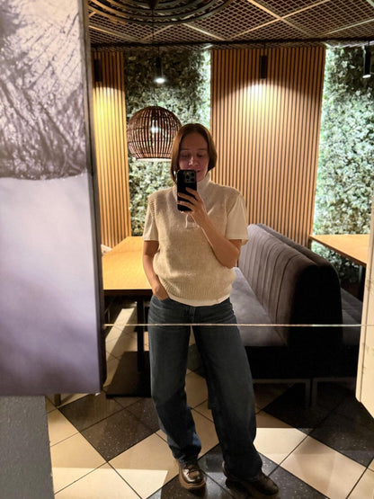 High Neck Vest Knitting Pattern