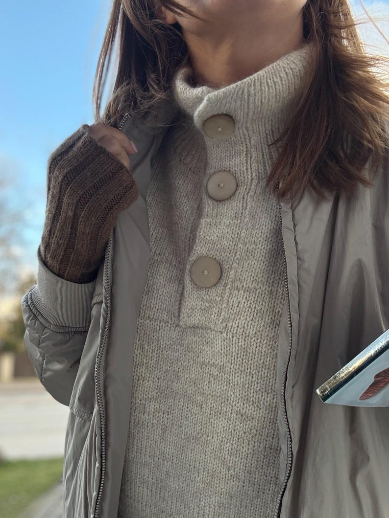 High Neck Vest Knitting Pattern