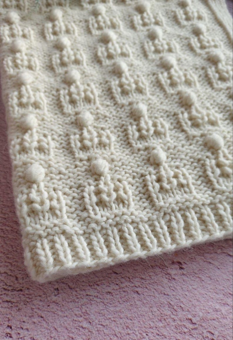Crown Baby Blanket Knitting Pattern