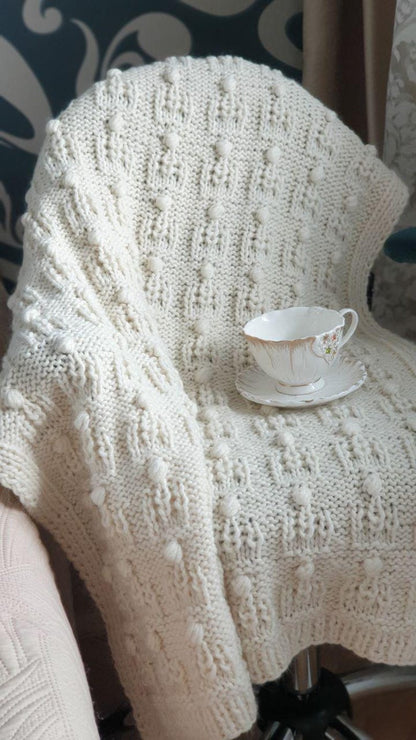 Crown Baby Blanket Knitting Pattern