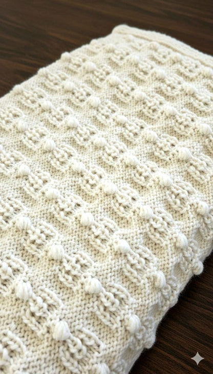 Crown Baby Blanket Knitting Pattern