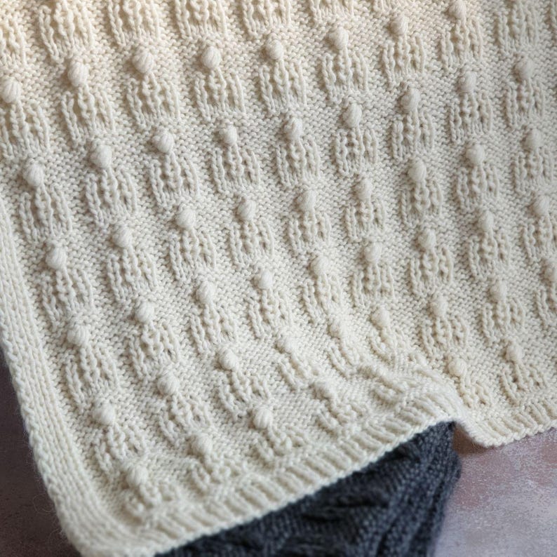 Crown Baby Blanket Knitting Pattern