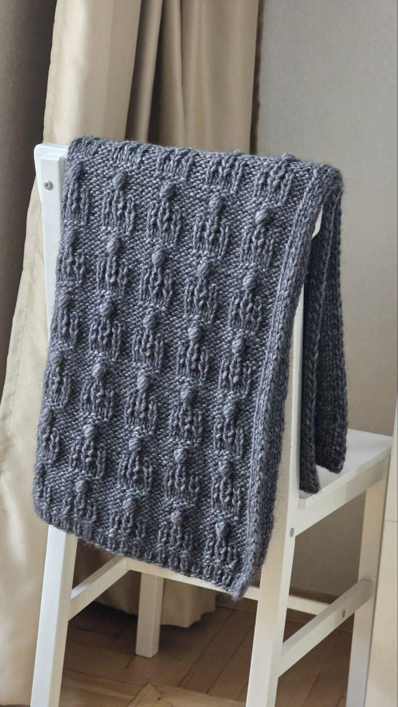 Crown Baby Blanket Knitting Pattern