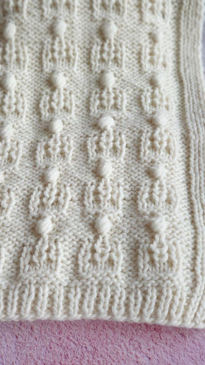 Crown Baby Blanket Knitting Pattern