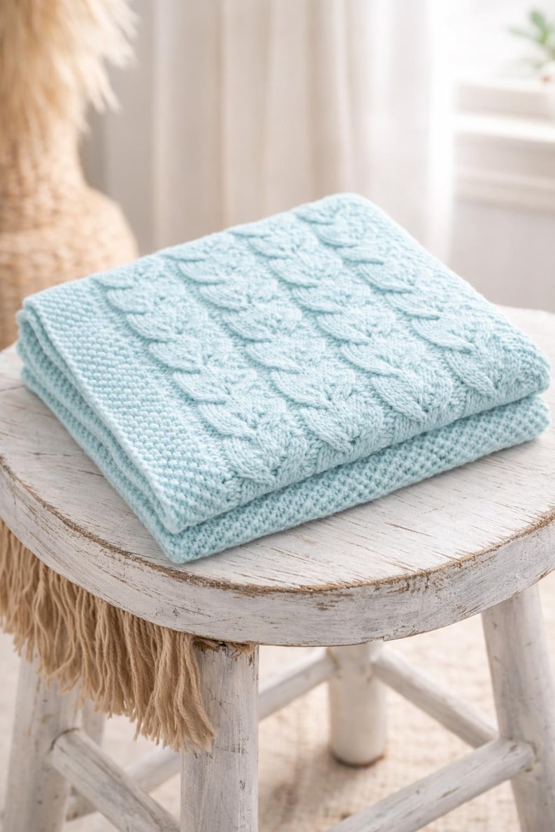 Baby Blue Blanket Knitting Pattern