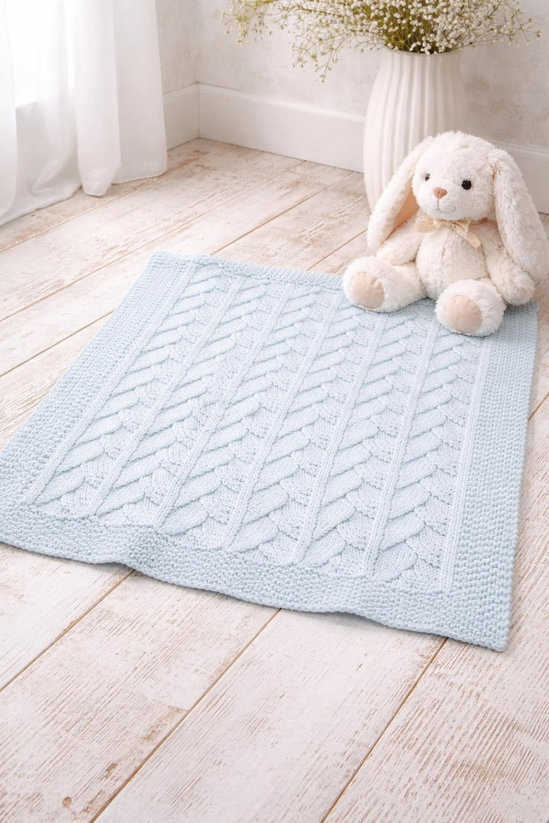 Baby Blue Blanket Knitting Pattern
