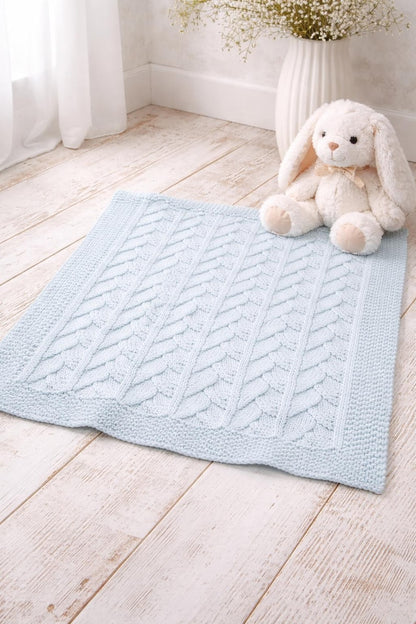 Baby Blue Blanket Knitting Pattern