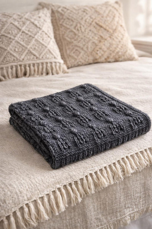 Crown Baby Blanket Knitting Pattern