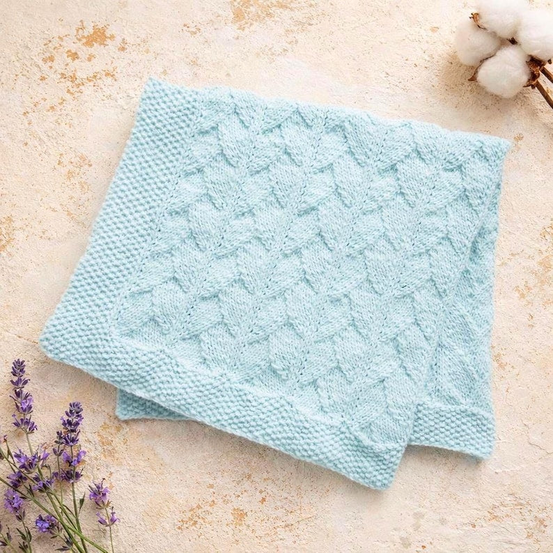 Baby Blue Blanket Knitting Pattern
