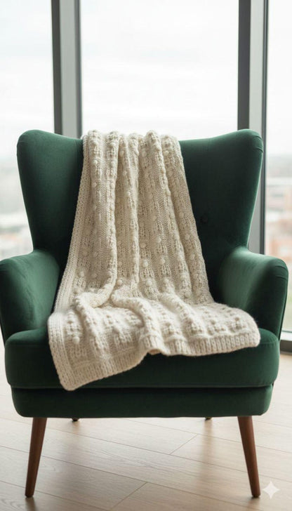 Crown Baby Blanket Knitting Pattern