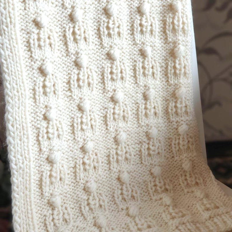 Crown Baby Blanket Knitting Pattern
