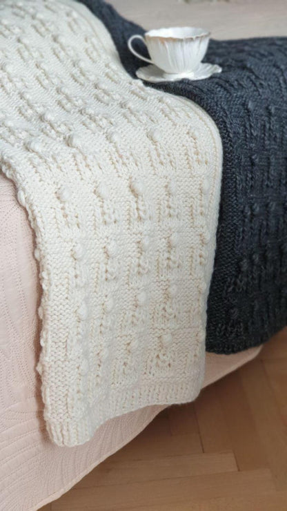 Crown Baby Blanket Knitting Pattern