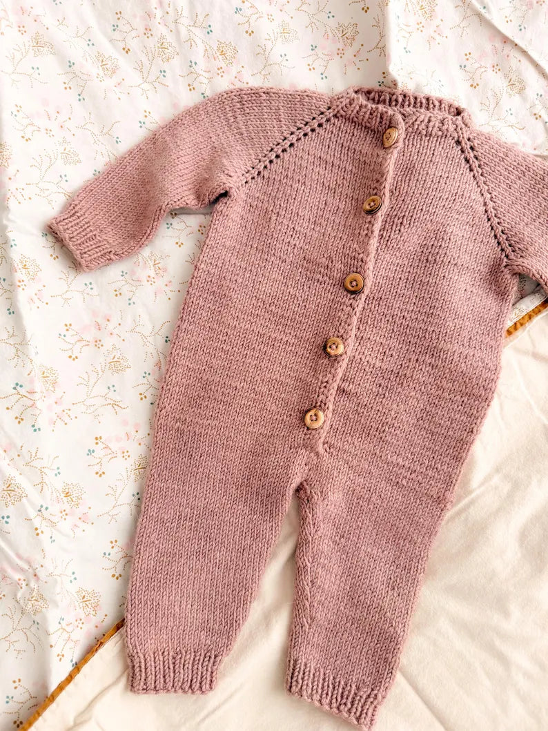 Top-Down Baby Romper Knitting Pattern