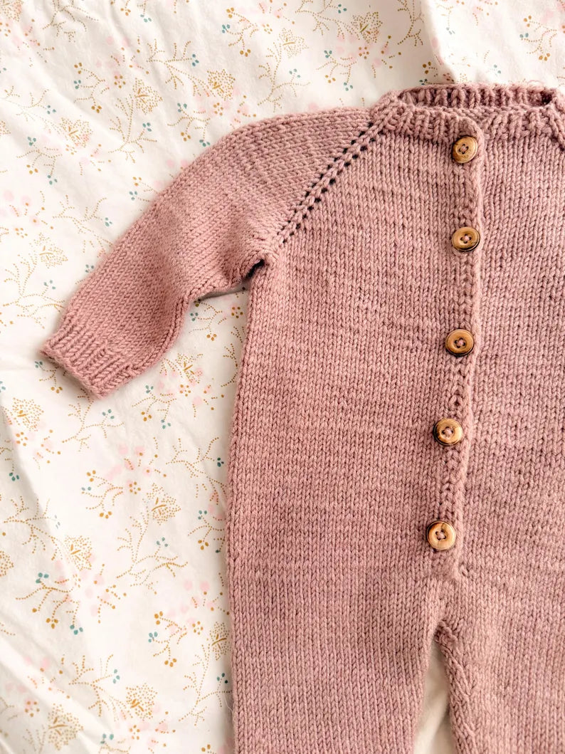 Top-Down Baby Romper Knitting Pattern