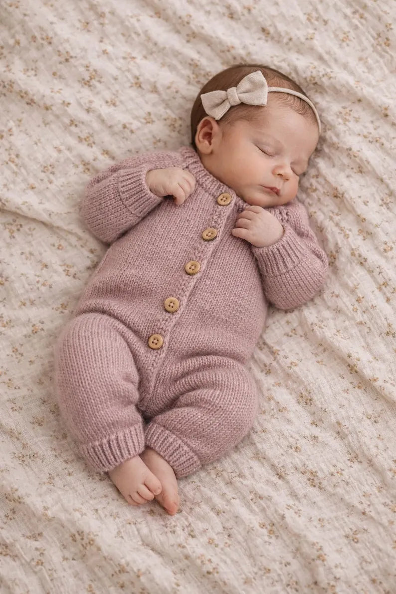 Top-Down Baby Romper Knitting Pattern