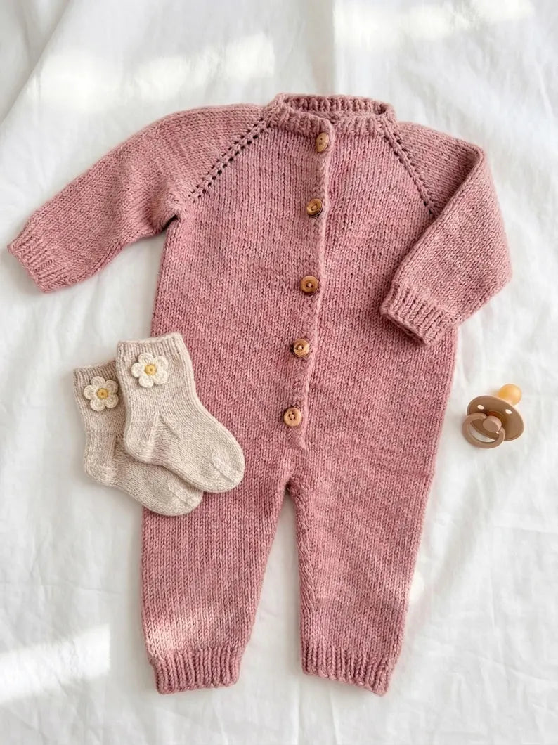 Top-Down Baby Romper Knitting Pattern