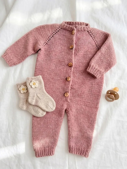 Top-Down Baby Romper Knitting Pattern