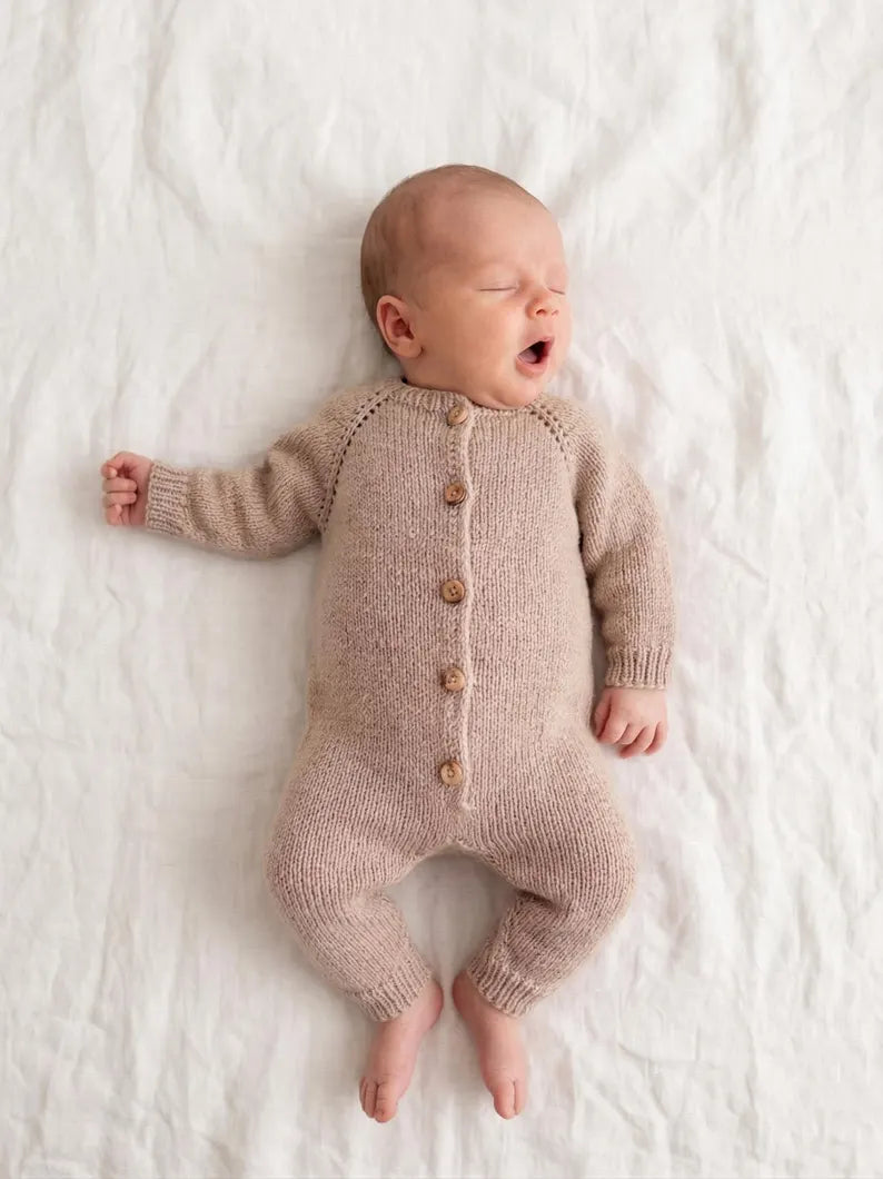 Top-Down Baby Romper Knitting Pattern