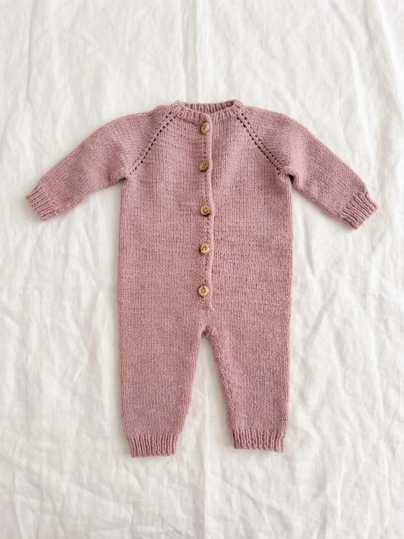 Top-Down Baby Romper Knitting Pattern