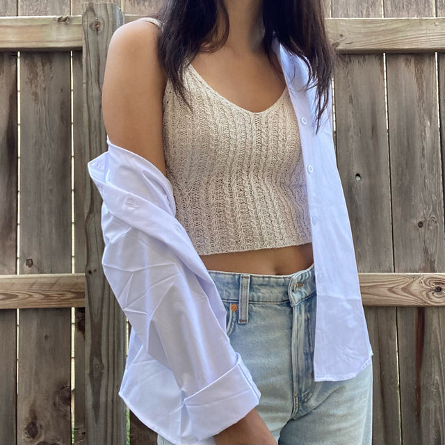 Cable Camisole Knitting Pattern