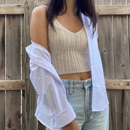 Cable Camisole Knitting Pattern