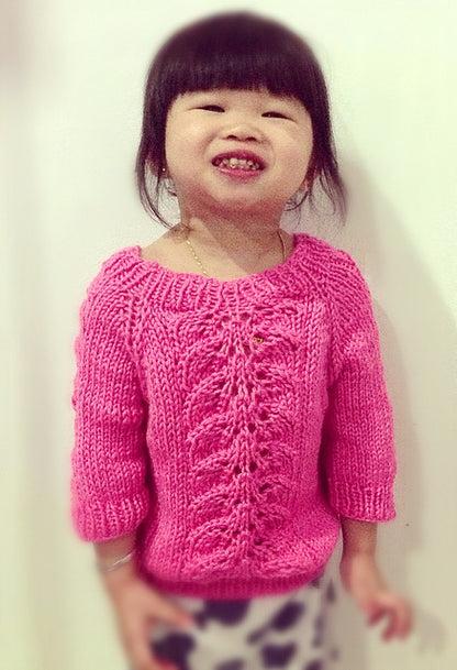 Kids Lace Sweater Knitting Pattern