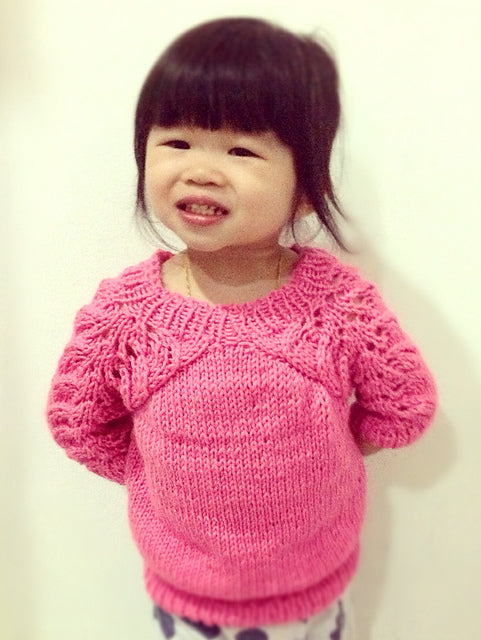 Kids Lace Sweater Knitting Pattern