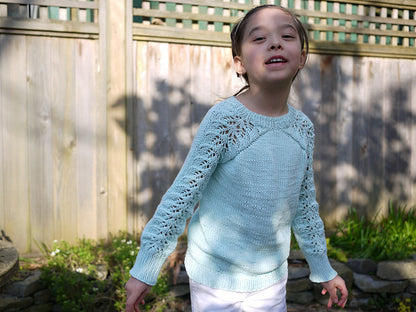 Kids Lace Sweater Knitting Pattern