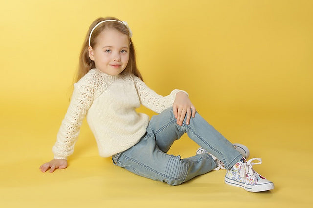 Kids Lace Sweater Knitting Pattern