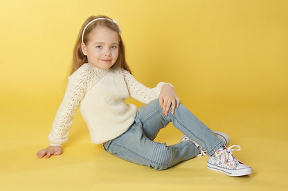 Kids Lace Sweater Knitting Pattern