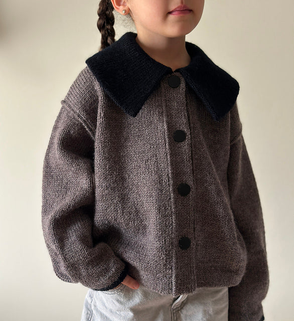 Kids Collar Jacket Knitting Pattern