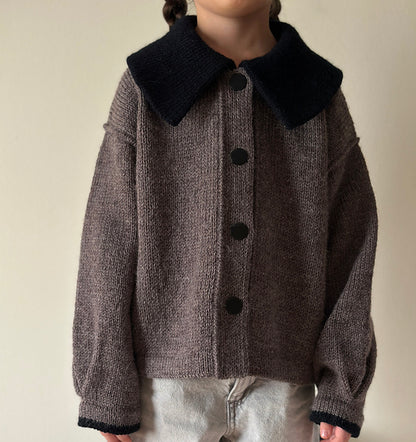 Kids Collar Jacket Knitting Pattern