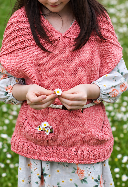 Kids brioche vest knitting pattern, view 1