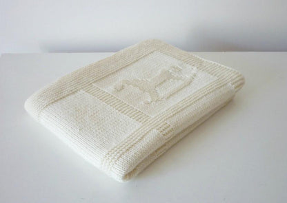 Rocking Horse Baby Blanket knitting pattern — design view 1