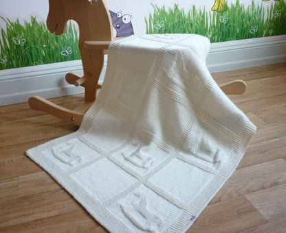 Rocking Horse Baby Blanket knitting pattern — design view 2