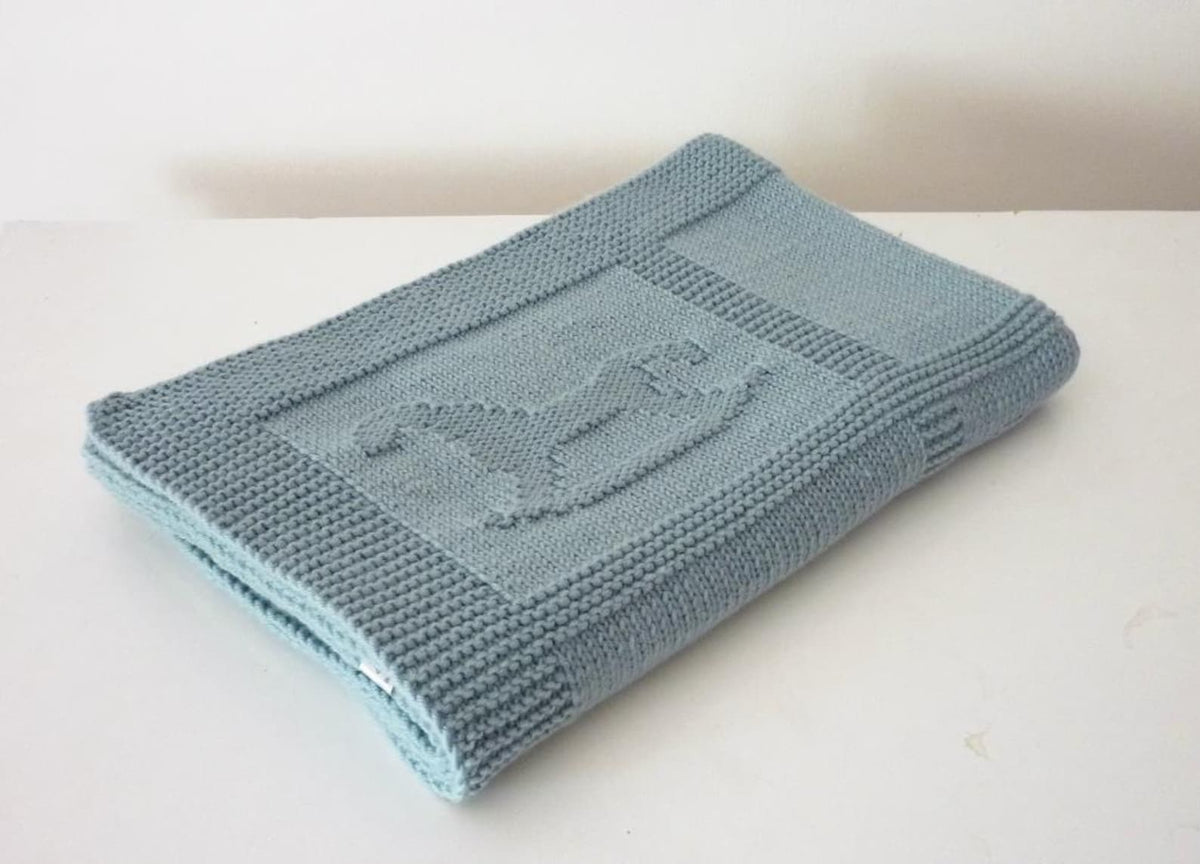 Rocking Horse Baby Blanket knitting pattern — design view 4