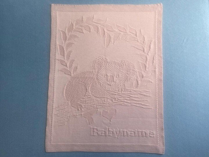 Baby Koala Blanket Knitting Pattern